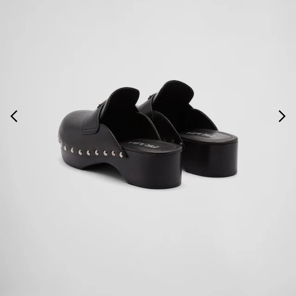 Authentic Prada Studded Leather clogs Size 8 - Picture 7 of 10